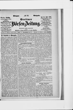 Berliner Börsen-Zeitung vom 14.06.1892
