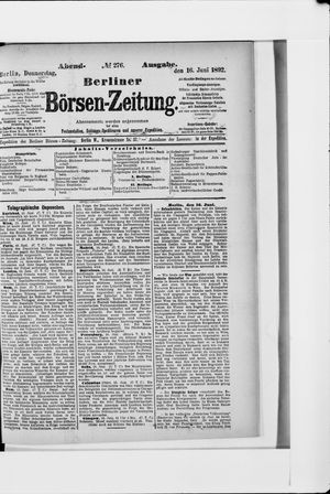 Berliner Börsen-Zeitung on Jun 16, 1892