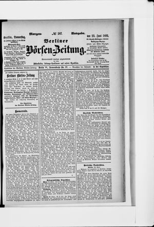 Berliner Börsen-Zeitung on Jun 23, 1892