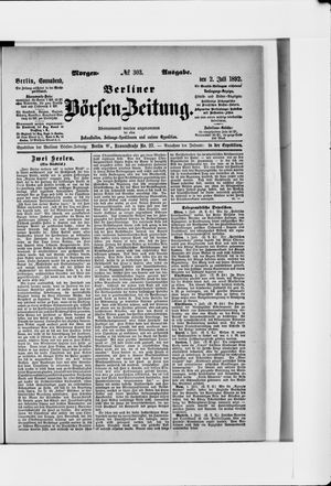 Berliner Börsen-Zeitung vom 02.07.1892