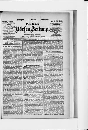 Berliner Börsen-Zeitung on Jul 3, 1892