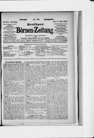 Berliner Börsen-Zeitung vom 12.07.1892