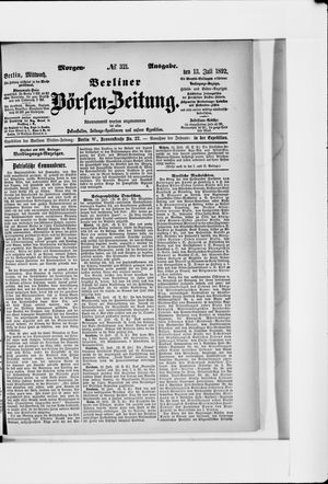 Berliner Börsen-Zeitung vom 13.07.1892