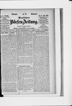 Berliner Börsen-Zeitung on Jul 19, 1892