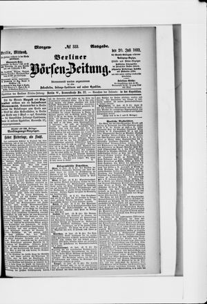 Berliner Börsen-Zeitung vom 20.07.1892