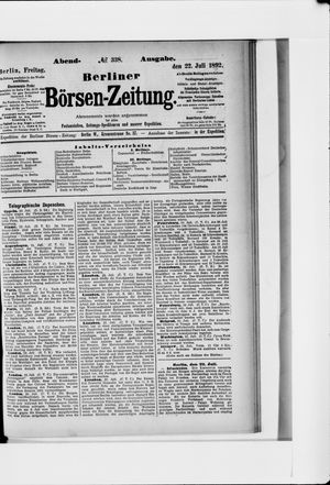 Berliner Börsen-Zeitung vom 22.07.1892