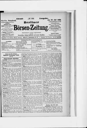 Berliner Börsen-Zeitung on Jul 30, 1892