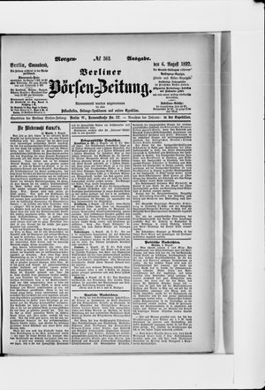 Berliner Börsen-Zeitung vom 06.08.1892