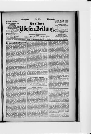 Berliner Börsen-Zeitung on Aug 16, 1892