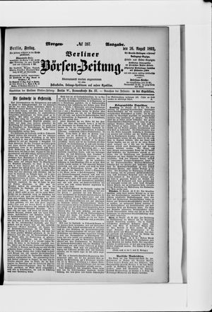 Berliner Börsen-Zeitung vom 26.08.1892