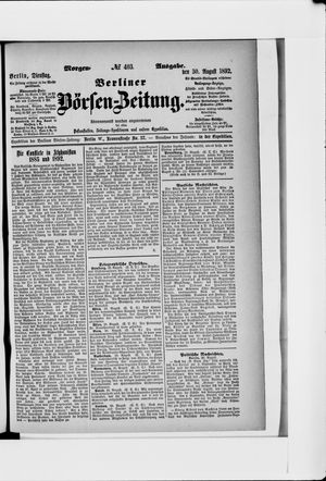Berliner Börsen-Zeitung vom 30.08.1892