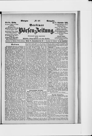 Berliner Börsen-Zeitung vom 02.09.1892
