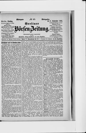 Berliner Börsen-Zeitung vom 06.09.1892