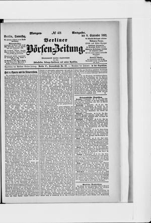 Berliner Börsen-Zeitung vom 08.09.1892
