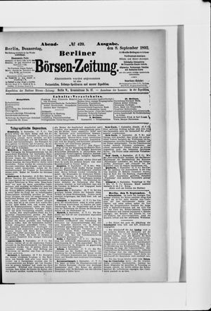 Berliner Börsen-Zeitung vom 08.09.1892