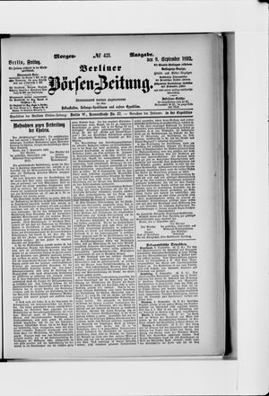 Berliner Börsen-Zeitung vom 09.09.1892