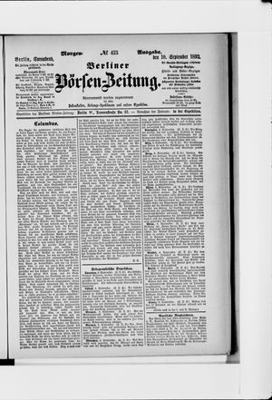 Berliner Börsen-Zeitung vom 10.09.1892