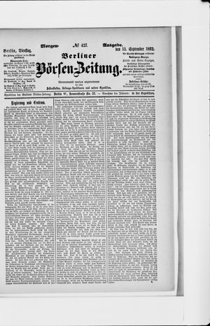 Berliner Börsen-Zeitung vom 13.09.1892
