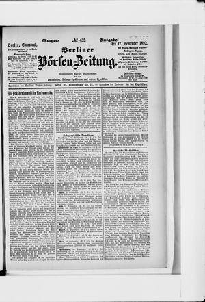 Berliner Börsen-Zeitung vom 17.09.1892
