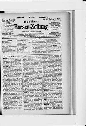 Berliner Börsen-Zeitung vom 20.09.1892