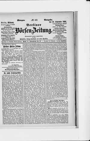 Berliner Börsen-Zeitung vom 28.09.1892