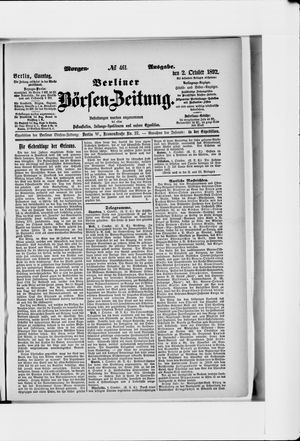 Berliner Börsen-Zeitung vom 02.10.1892
