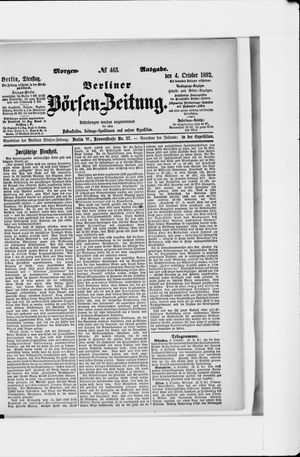 Berliner Börsen-Zeitung vom 04.10.1892