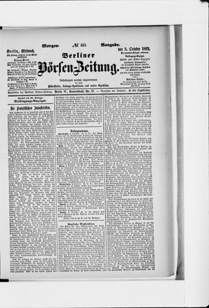 Berliner Börsen-Zeitung vom 05.10.1892