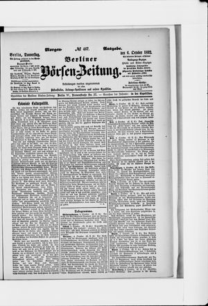 Berliner Börsen-Zeitung vom 06.10.1892