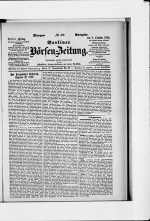 Berliner Börsen-Zeitung vom 07.10.1892