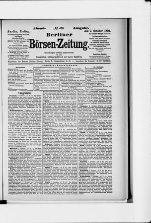 Berliner Börsen-Zeitung vom 07.10.1892