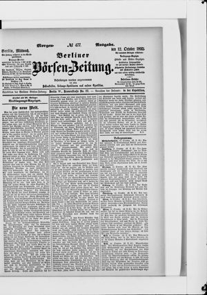 Berliner Börsen-Zeitung vom 12.10.1892