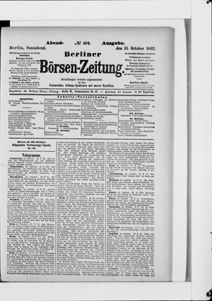 Berliner Börsen-Zeitung vom 15.10.1892
