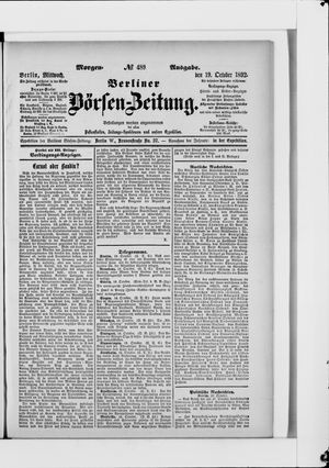 Berliner Börsen-Zeitung vom 19.10.1892