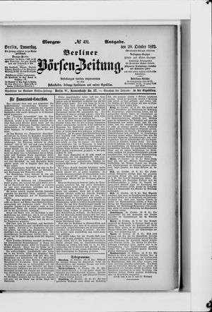 Berliner Börsen-Zeitung vom 20.10.1892