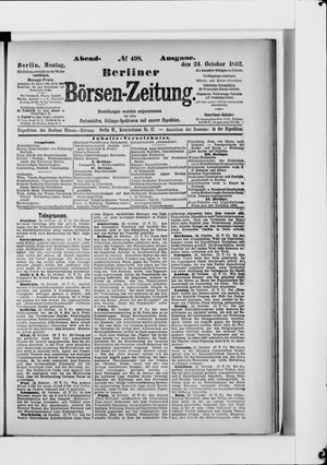 Berliner Börsen-Zeitung vom 24.10.1892