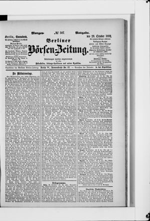 Berliner Börsen-Zeitung on Oct 29, 1892