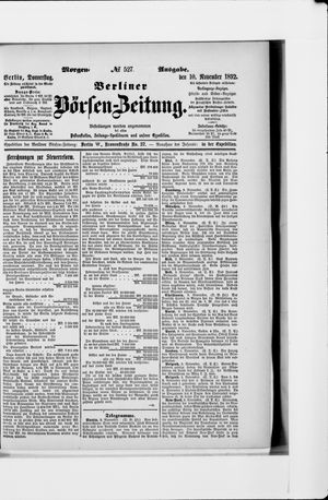 Berliner Börsen-Zeitung vom 10.11.1892