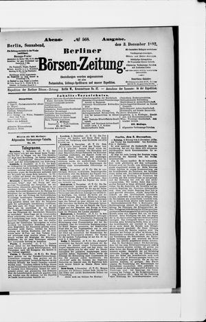 Berliner Börsen-Zeitung vom 03.12.1892