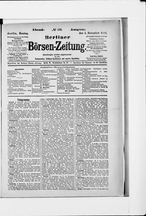 Berliner Börsen-Zeitung vom 05.12.1892