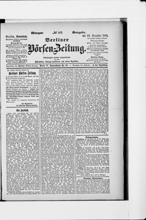Berliner Börsen-Zeitung vom 24.12.1892