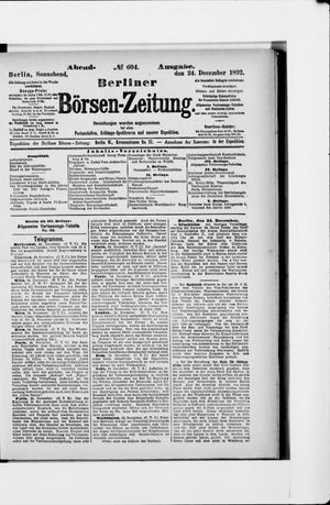 Berliner Börsen-Zeitung vom 24.12.1892