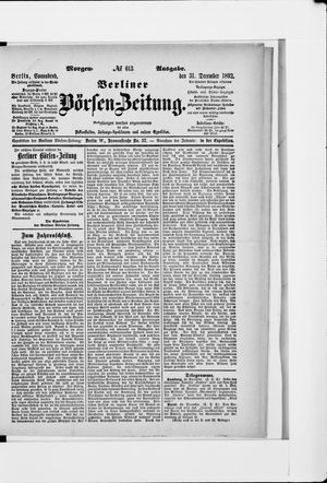 Berliner Börsen-Zeitung vom 31.12.1892