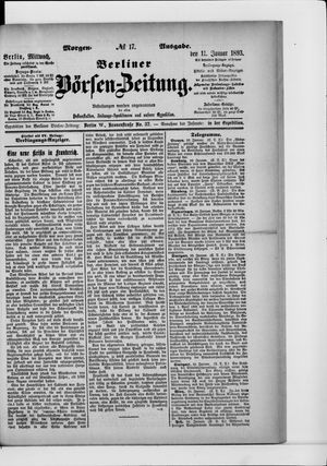 Berliner Börsen-Zeitung vom 11.01.1893