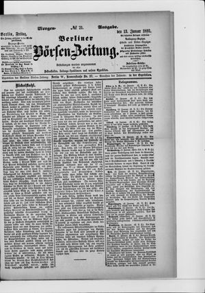 Berliner Börsen-Zeitung on Jan 13, 1893