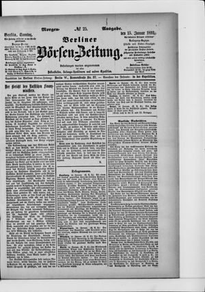 Berliner Börsen-Zeitung on Jan 15, 1893