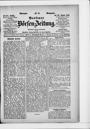 Berliner Börsen-Zeitung vom 20.01.1893