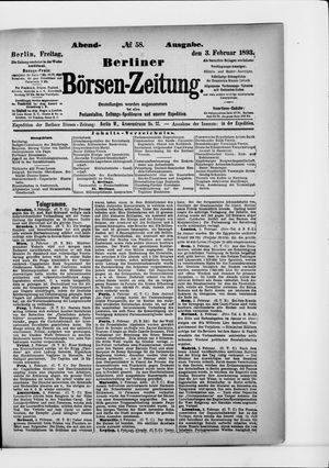 Berliner Börsen-Zeitung on Feb 3, 1893