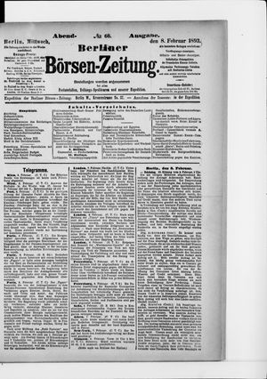 Berliner Börsen-Zeitung vom 08.02.1893