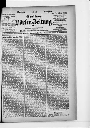 Berliner Börsen-Zeitung vom 11.02.1893